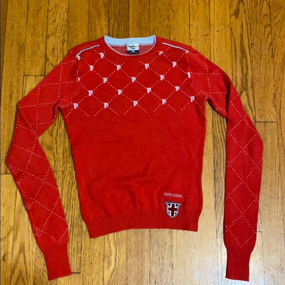 Pépé Jeans Rétro Argyle sweater- you go through a Brit rock phase, me too!!